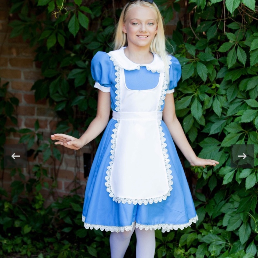 Alice in Wonderland dress. Size Youth M 8/10.